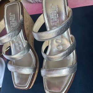 Jimmy Choo Metallic Silver Sandals